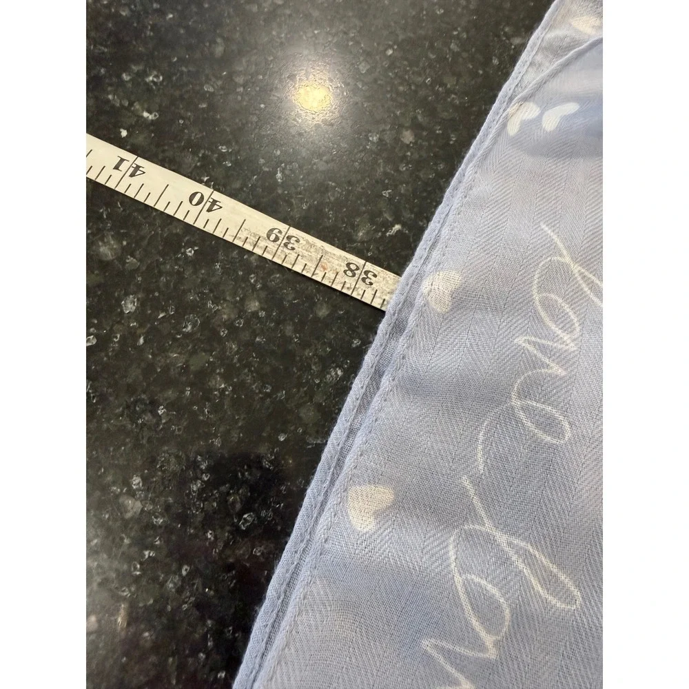 Katie Loxton Scarf Womens OS Blue Heart Print Love Script Romantic Soft‎ Girl